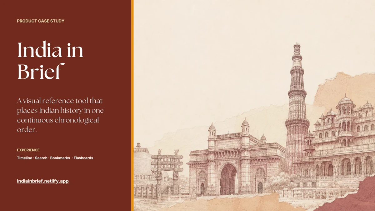 First page of the India in Brief case-study deck